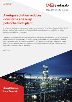 A unique solution reduces downtime at a busy petrochemical plant