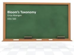 Bloom`s Taxonomy1
