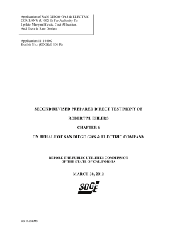 second revised prepared direct testimony of robert m. ehlers chapter