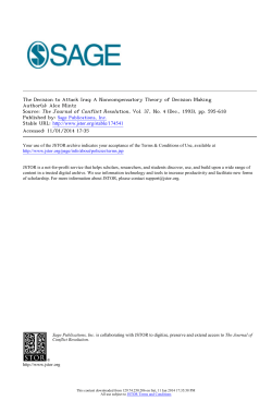 The Decision to Attack Iraq: A Noncompensatory Theory of Decision