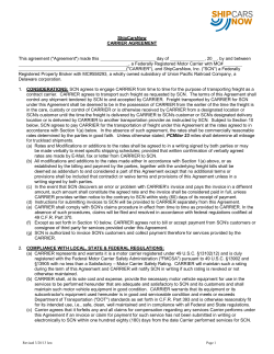 carrier contract agreement