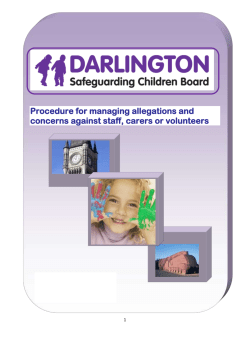 Procedure for managing allegations