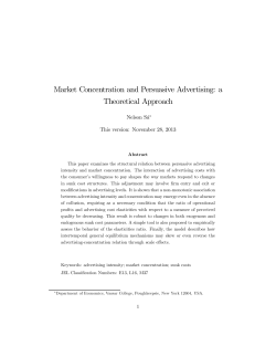 Market Concentration and Persuasive Advertising