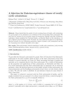 A bijection for Eulerian-equivalence classes of totally cyclic