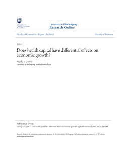 Does health capital have differential effects on economic growth?