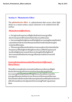 Photoelectric Effect - Menihek High School