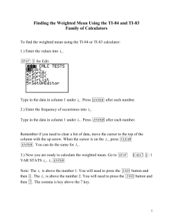 Notes on Weighted Mean with Answers