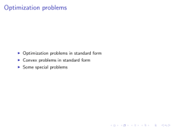 Optimization problems
