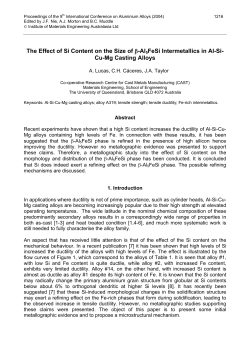 On the Mechanical properties in Al-Si-Cu-Mg-Fe Casting