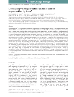 Does canopy nitrogen uptake enhance carbon sequestration by trees?