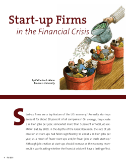 Start-up Firms in the Financial Crisis
