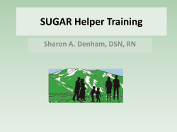 SUGAR Helper Training - Diabetes: A Family Matter