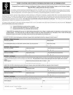 ferpa waiver and student information release authorization