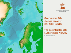 Overview of CO2 storage capacity
