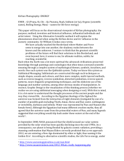 History of Kirlian Photography