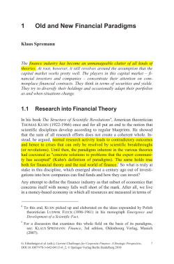 Old versus New Finance