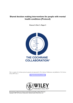 Shared decision making interventions for people with mental health