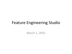 Feature Engineering Studio