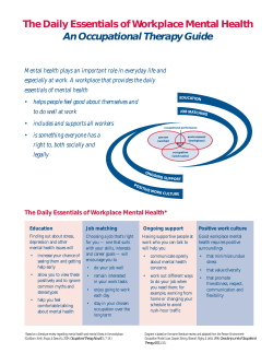 The Daily Essentials of Workplace Mental Health An Occupational