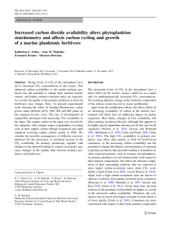Increased carbon dioxide availability alters