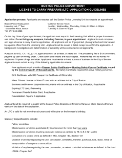 boston police department license to carry firearms