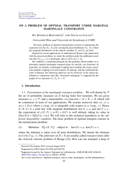 On a problem of optimal transport under marginal