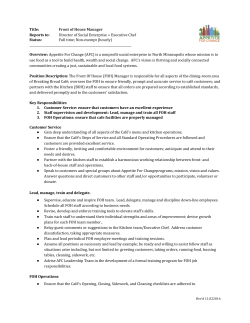 Front Of House Manager