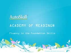 AutoSkill - Online Reading Tutor