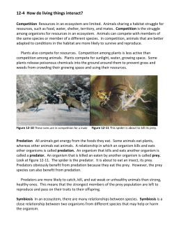 12-4 How do living things interact? Competition
