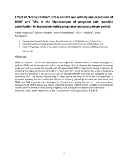 Effect of chronic restraint stress on HPA axis activity and expression
