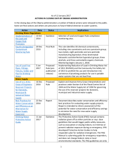 a number of federal actions