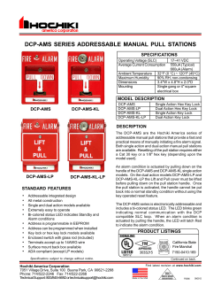DCP-AMS SERIES ADDRESSABLE MANUAL PULL STATIONS