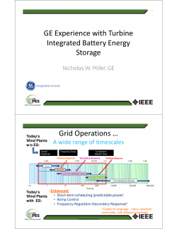 GE Experience with Turbine Integrated Battery Energy Storage Grid