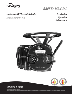 safety manual - Flowserve Corporation