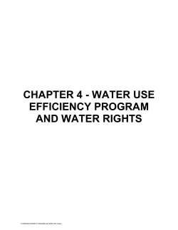 chapter 4 - water use efficiency program and water