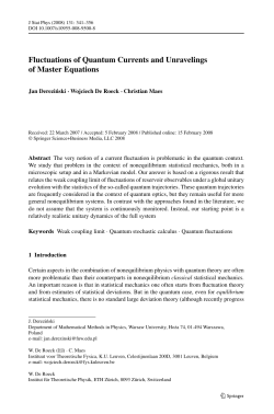 Fluctuations of Quantum Currents and Unravelings of Master