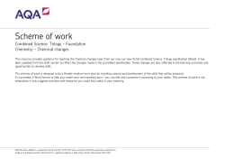 Scheme of work