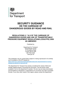 Security Guidance on the secure carriage of