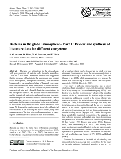 Bacteria in the global atmosphere &ndash; Part 1