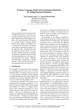 Pronoun Language Model and Grammatical Heuristics for Aiding