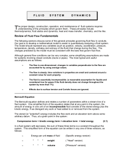 FLUIDSYSTEMDYNAMICS Review of Fluid Flow