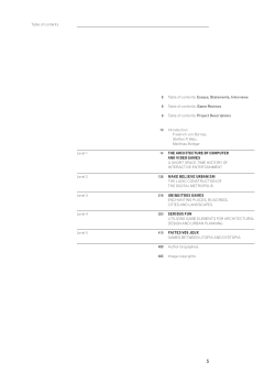 table of contents table of contents: Essays