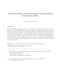 Level-based heuristics and hill climbing for the