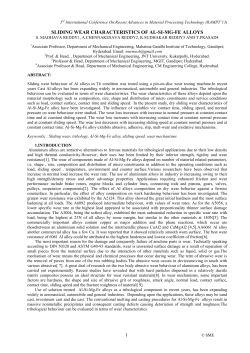 1 sliding wear characteristics of al-si-mg-fe alloys