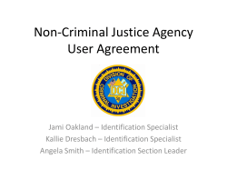 Non-Criminal Justice Agency User Agreement