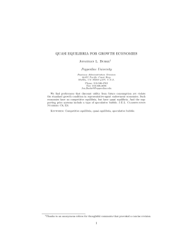 quasi equilibria for growth economies