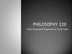 Semantic Properties on Truth Trees