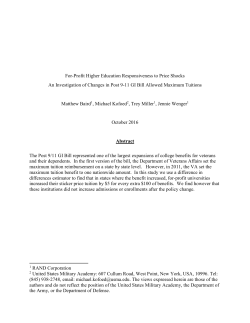 For-Profit Higher Education Responsiveness to Price Shocks An