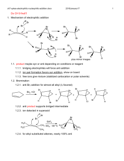 Chapter 15: Polar Addition to carbon