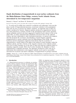 Depth distribution of magnetofossils in near